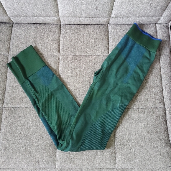 Adidas By Stella McCartney | Seamless Training Leggings Size S In Green - Picture 7 of 16